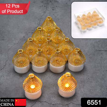 12 Pieces LED Tea Light Candles – Flameless Smokeless Battery Operated Decorative Candles for Home Decor, Birthday, Wedding, Christmas, Festival and Party Decoration