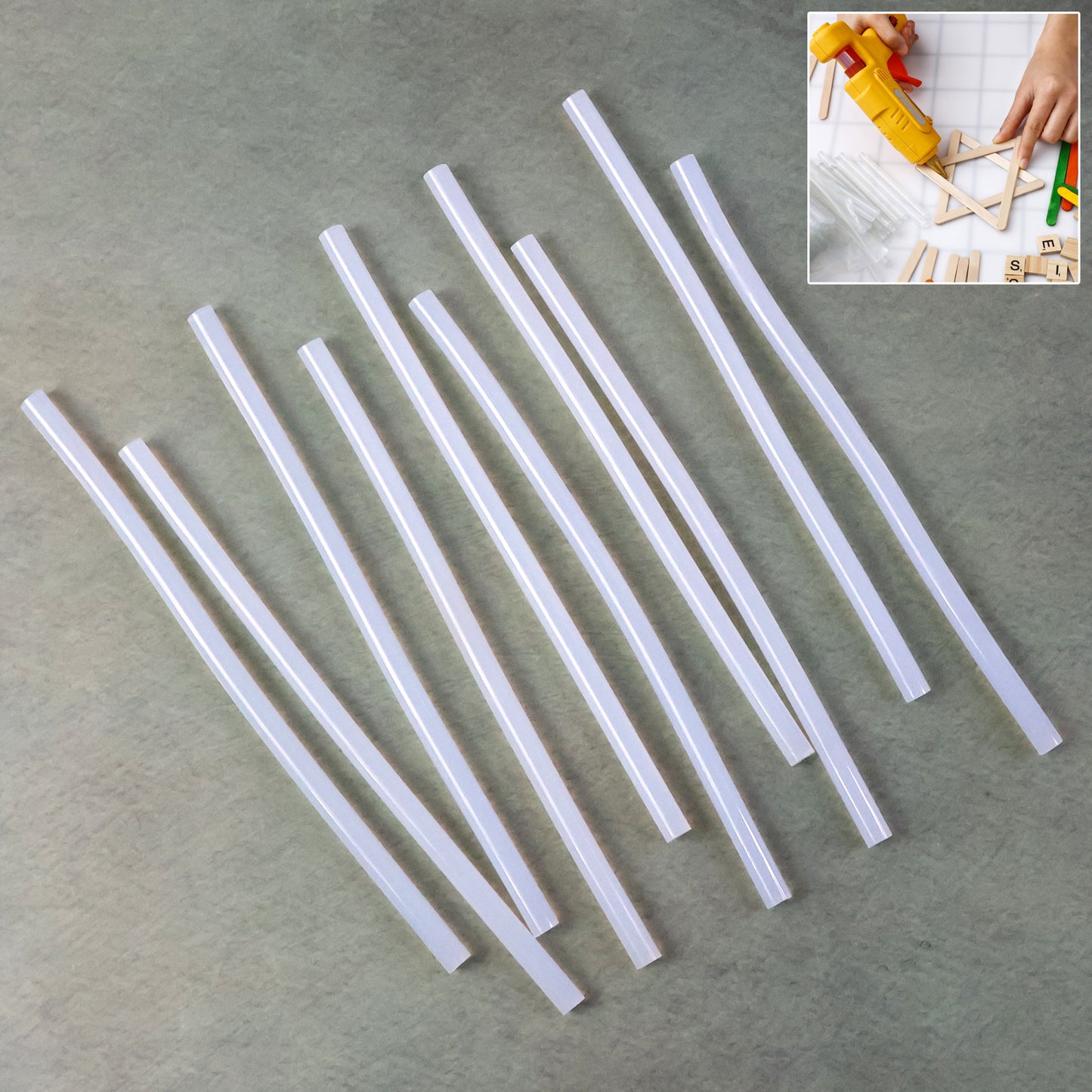 Transparent Hot Melt Glue Sticks (10 Pc Set)