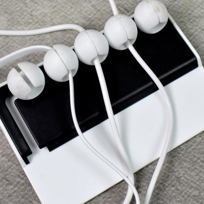 Adhesive Silicone Cable Clips 5 Slot Self Adhesive Cable Organizer for Charging Cables USB Wires Power Cords Desk Home Office and Car (1 Pc)