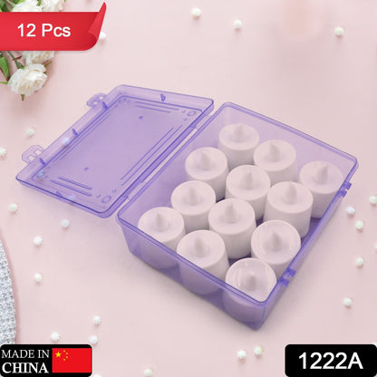 Festival Decorative LED Tealight Candles Battery Operated Flameless Warm White Candles for Wedding, Birthday, Party, Home Decoration and Gifts Pack of 12