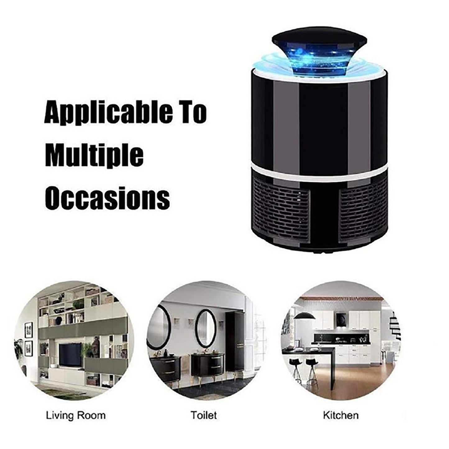 Natation Electronic LED Mosquito Killer Lamp – USB Powered Mosquito Trap Machine with Silent Fan for Home, Office and Camping