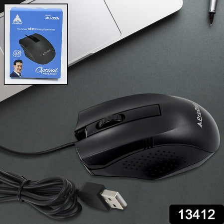 Computer Laptop Wired Optical Mouse USB Ergonomic 1000 DPI Plug and Play Mouse for PC Desktop Office and Home Use (1 Pc)