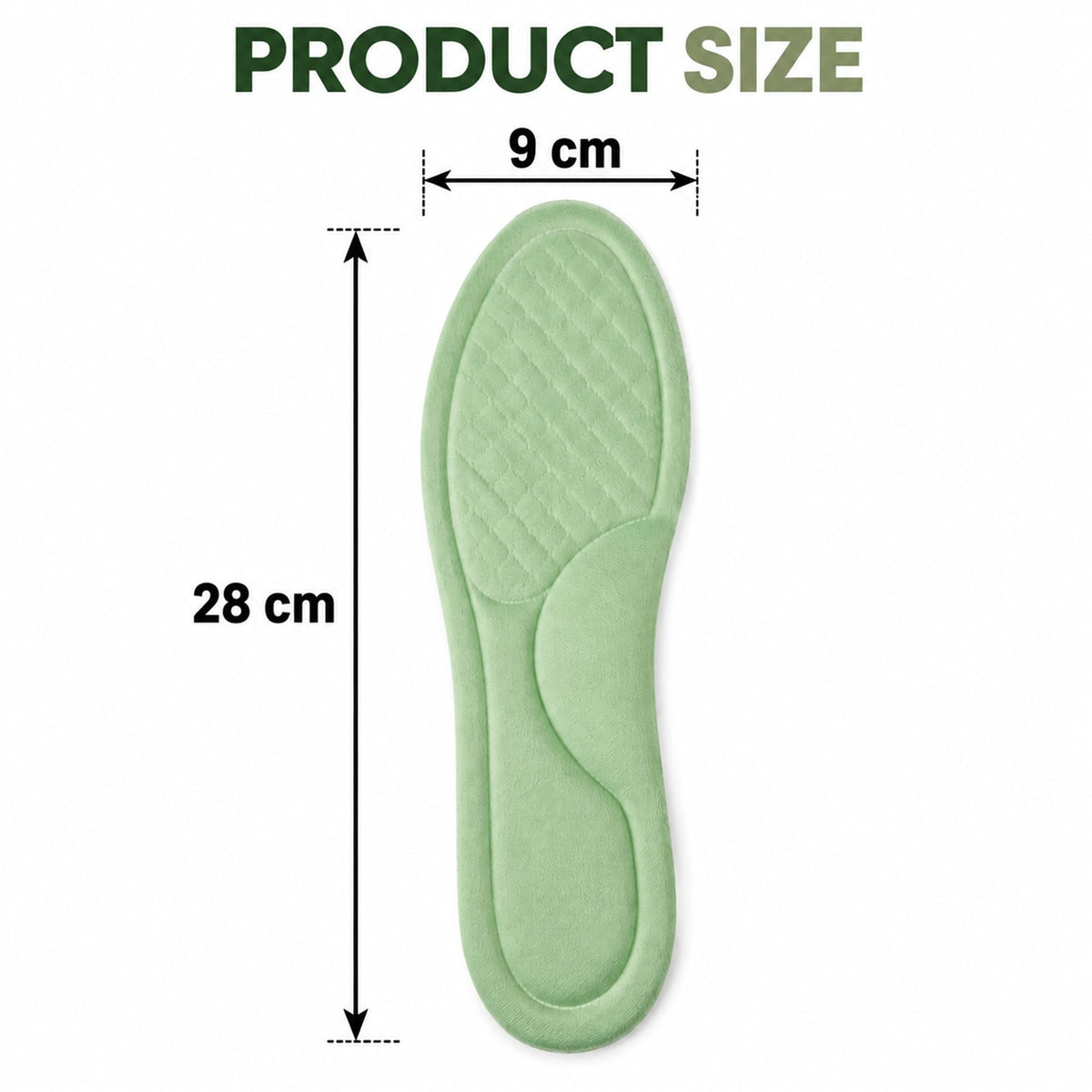 Soft Foam Shoe Insoles With Textured Surface For Daily Wear (1 Pair Size 41-42)