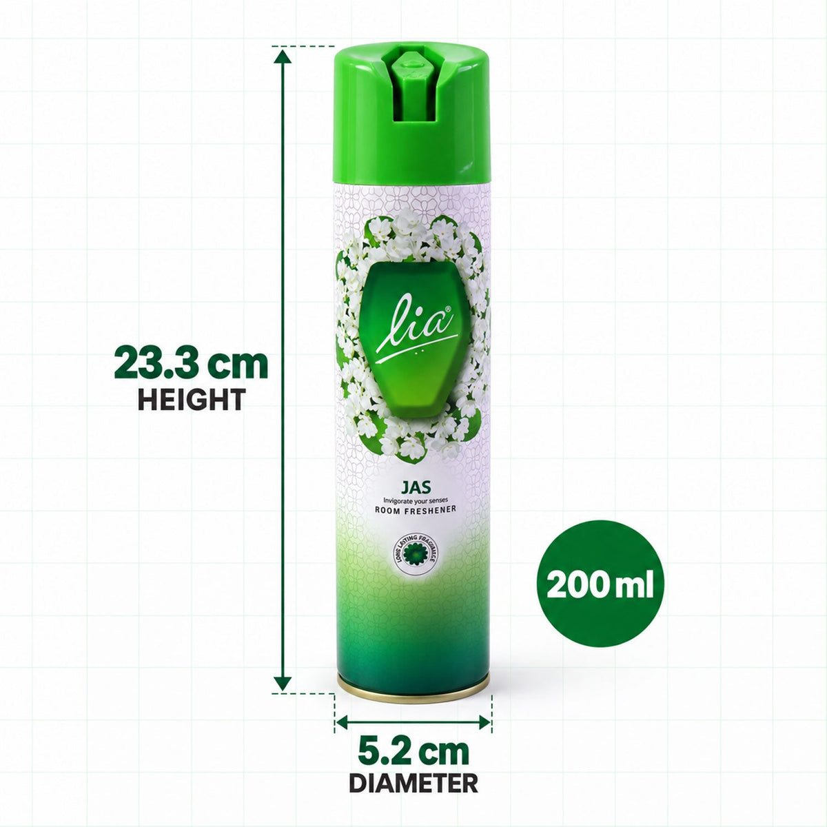 Jasmine Room Freshener Spray 200ml | Floral Fragrance Aerosol Air Freshener for Home, Bedroom, Bathroom and Office