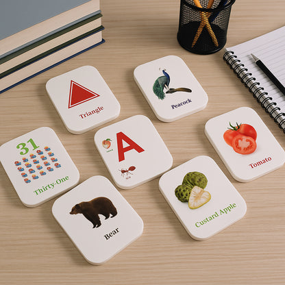 Kidkraft 7-in-1 Educational Flashcards Set for Kids – 224 Learning Cards for Alphabet, Numbers, Animals, Fruits and More