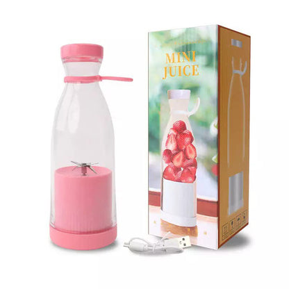 Portable Blender Juicer – 6 Blades | Wireless USB Charging | Mini Smoothie Maker (420ML, Multicolor)