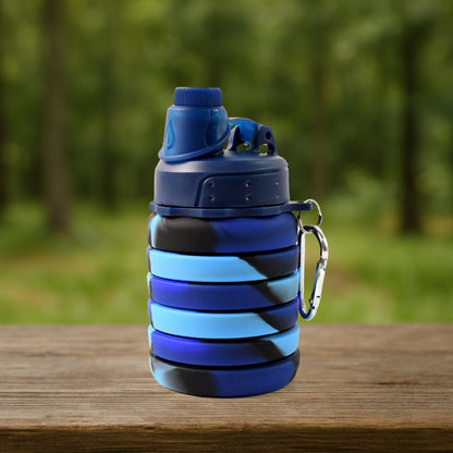 Foldable Silicone Water Bottle – 500 ML | Leak-Proof, Portable Sports, Travel