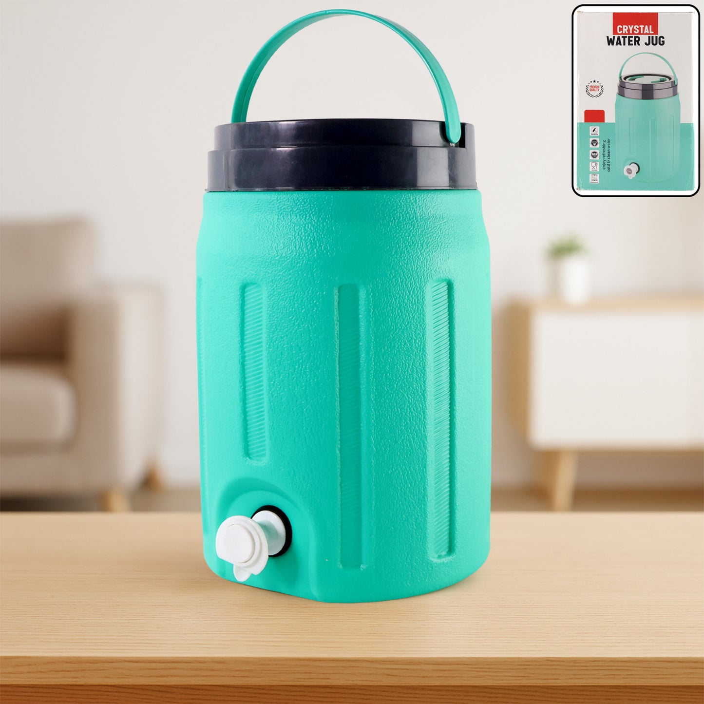 Water Jug with Insulated Water Storage 5.5 Litre Portable Cool Water Jug for Travel Home Office and Outdoor Use