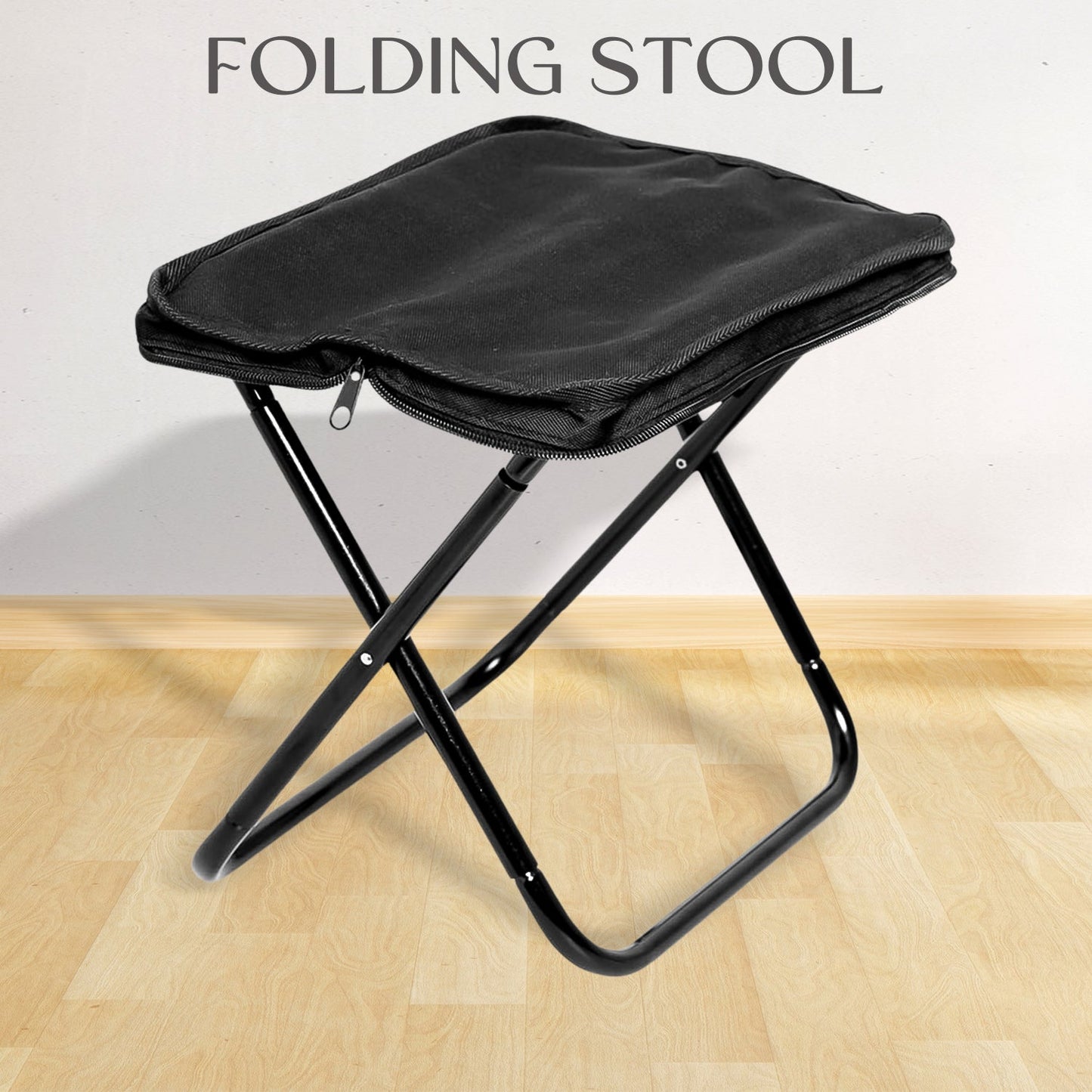 Portable Folding Camping Stool – Lightweight Collapsible Outdoor Seat for Camping, Fishing, Hiking, Picnic and Gardening (1 Pc)