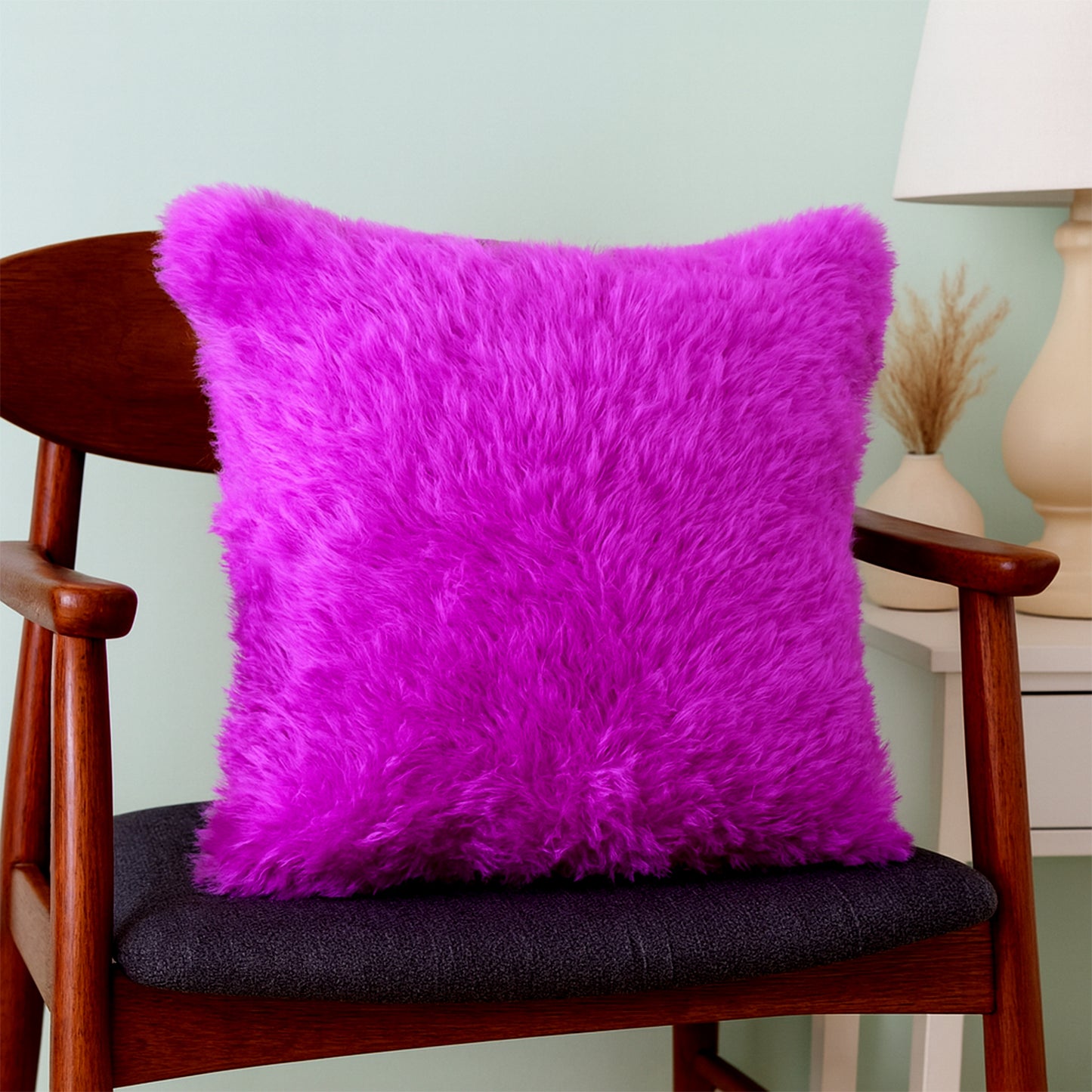Super Soft Fluffy Faux Fur Cushion Pillow – Premium Decorative Throw Pillow for Sofa, Bed, Living Room and Office