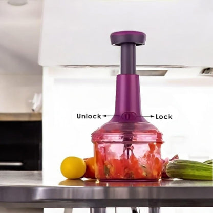 Premium Push Chopper 1100 ML – Manual Vegetable & Fruit Chopper with Easy Press Action (1 Pc)