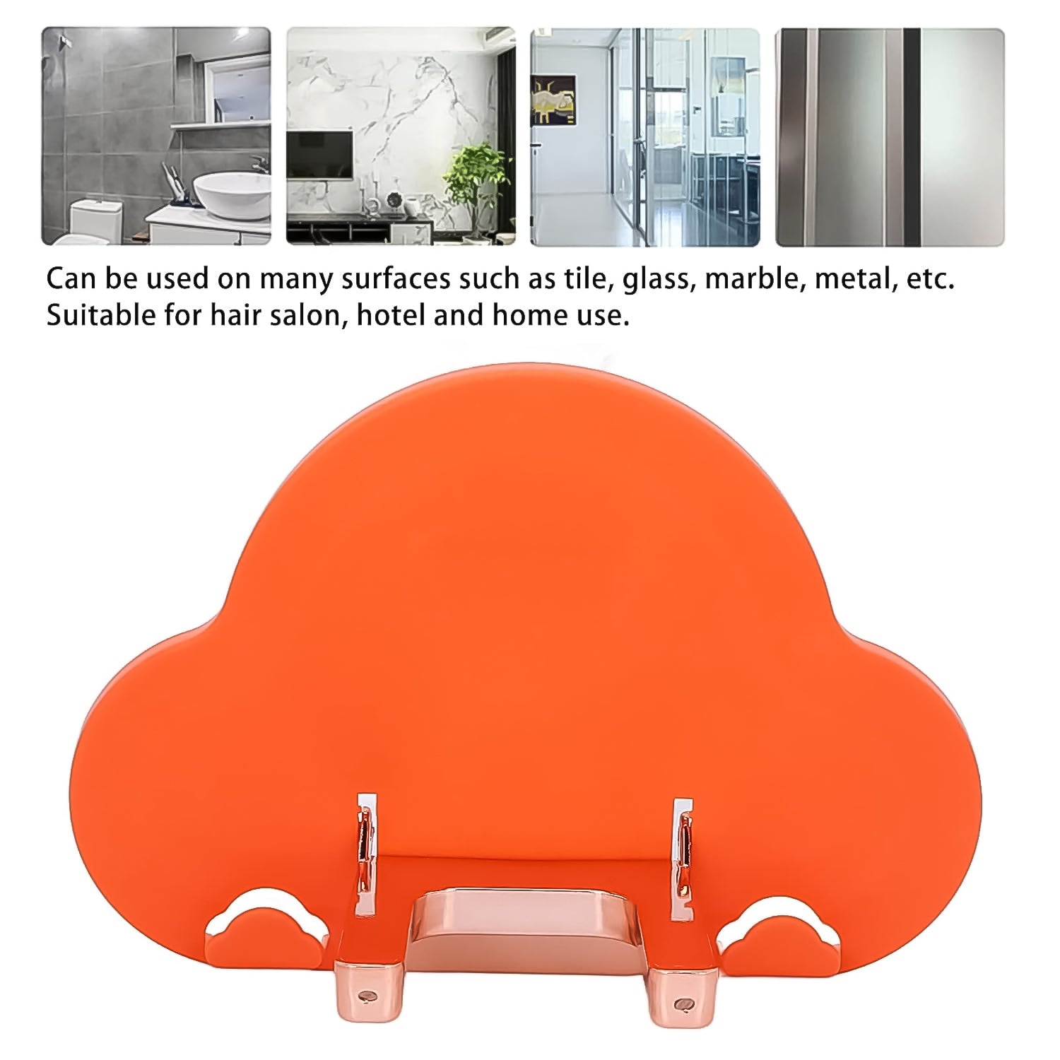 Foldable Hair Dryer Holder Wall Mounted Self Adhesive Hair Dryer Stand with Wire Storage Organizer for Bathroom, Salon and Home (1 Piece)