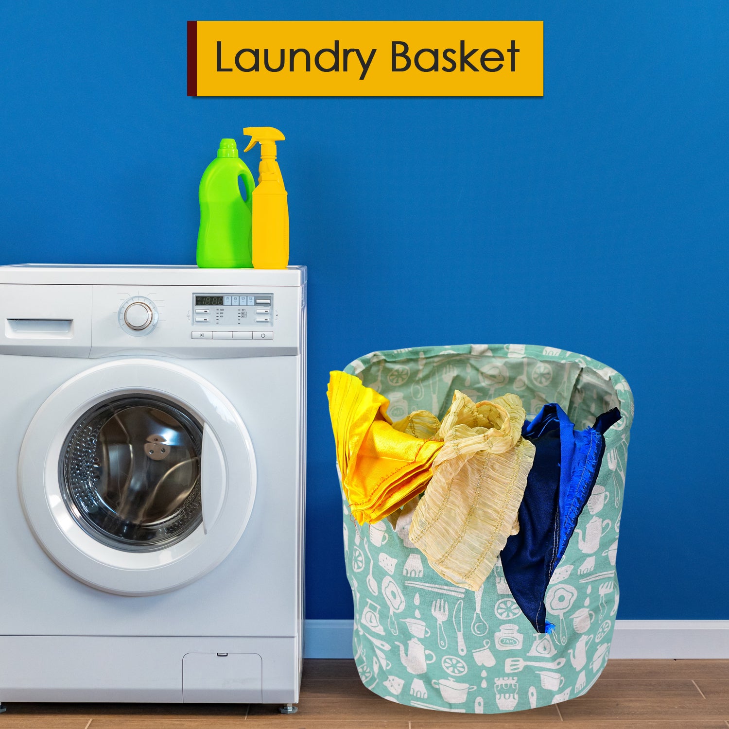 Durable Collapsible Laundry Storage Bag with Handles – Foldable Clothes and Toys Organizer Basket for Dirty Laundry and Home Storage (1 Pc)