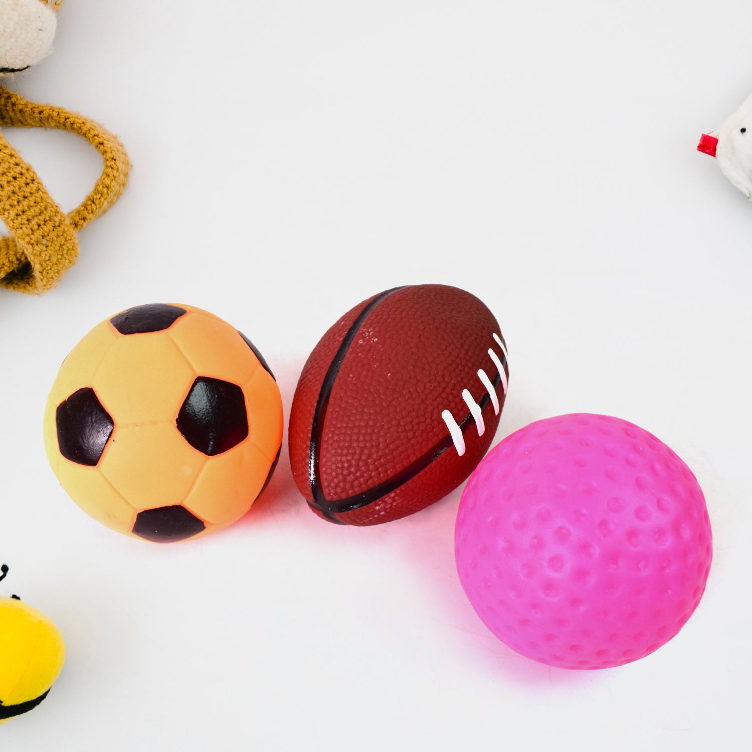Set of 3 Soft Squeeze Balls for Kids – Non-Toxic Lightweight Indoor and Outdoor Play Balls with Whistle (Assorted Colors)