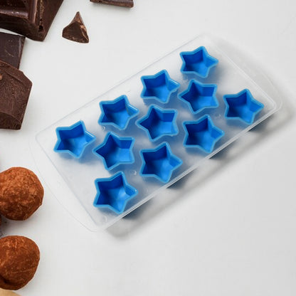 Silicone Multi Shape Ice Cube Tray, Flexible Fruit Shape Silicone Mold for Ice Cubes, Chocolate, Jelly, Candy, Cake Decoration and Baking (1 Pc)