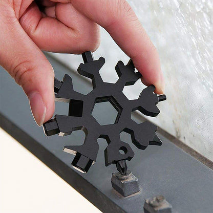 Durable Portable 18 In 1 Snowflake Multi-tool Snowflake Bottle Opener Flat Phillips Screwdriver Kit Wrench
