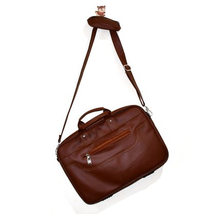 Multipurpose Faux Leather Laptop Messenger Bag for Men and Women with Multiple Compartments for Office, Business, Travel and MacBook