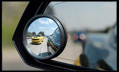 360 Degree Adjustable Blind Spot Round Convex Rear View Mirror for Cars and SUVs Wide Angle Safety Mirror (Pack of 2)