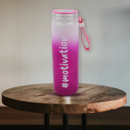 Colorful Portable Unbreakable Glass Water Bottle with Rubber Band – 350 ml | Stylish hydration. Strong design. Perfect for everyday use.
