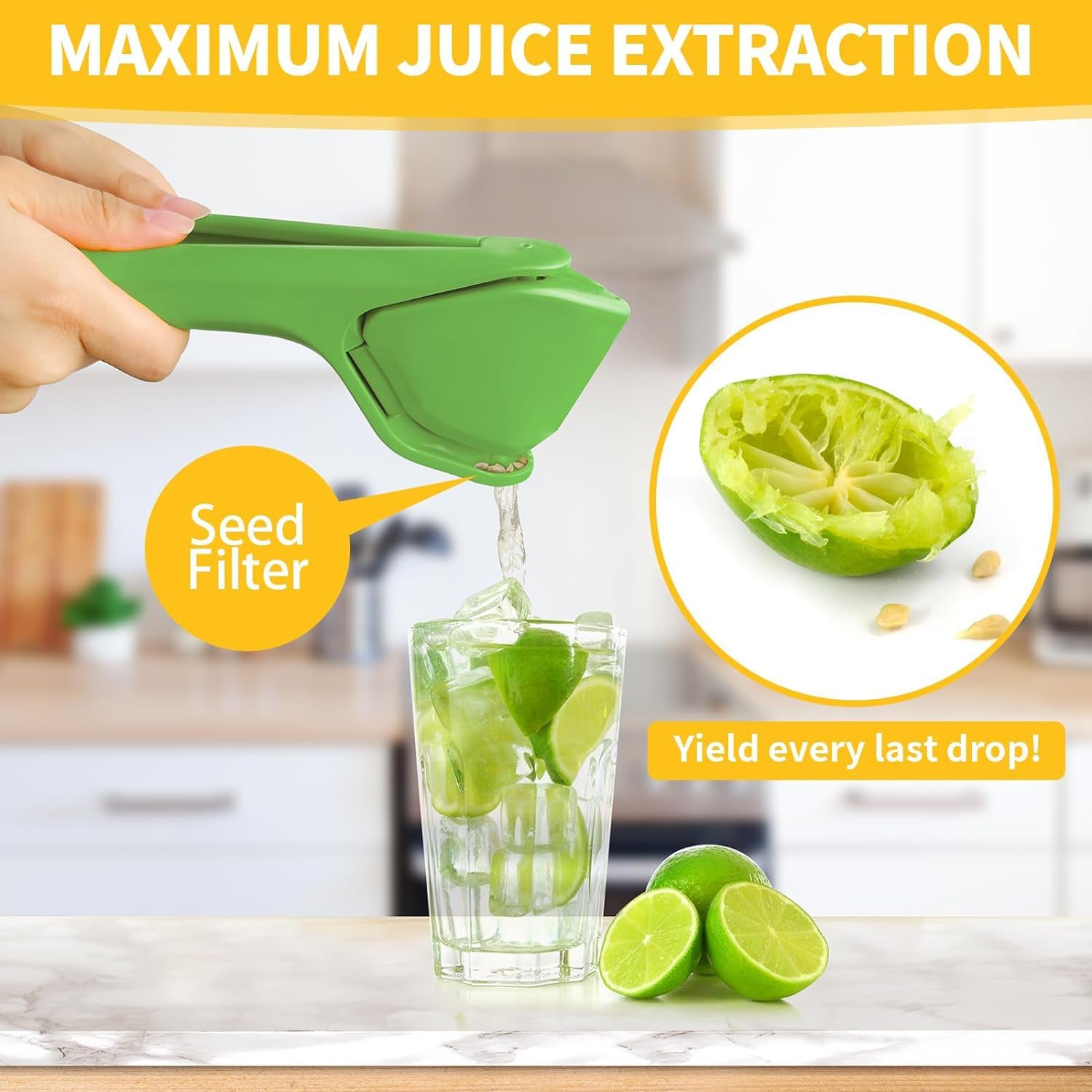 Liger Premium Heavy-Duty Manual Lemon and Orange Squeezer – Handheld Citrus Juice Extractor for Fresh Juice