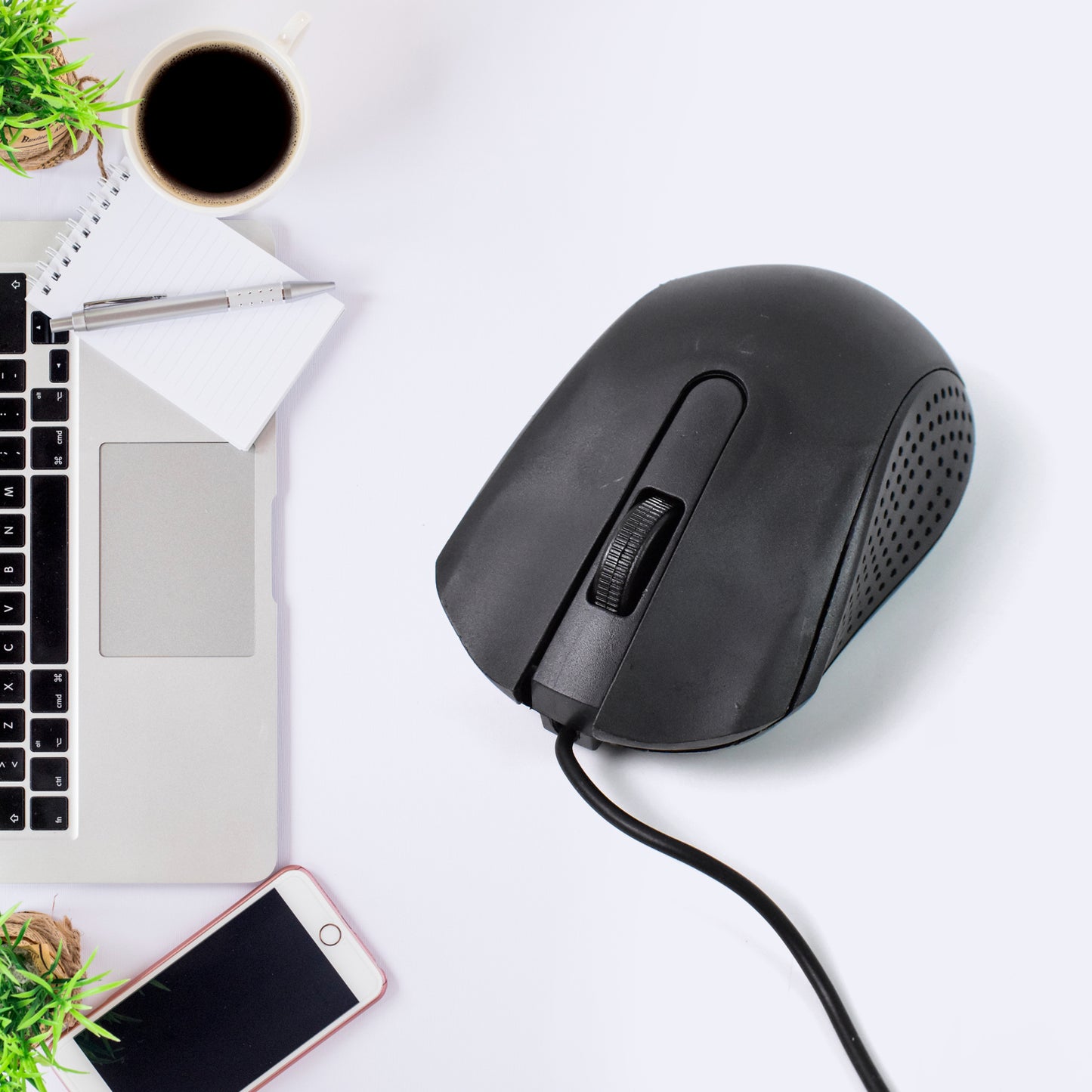 Computer Laptop Wired Optical Mouse M-022 USB Ergonomic 1200 DPI Plug and Play Mouse for PC Desktop Office and Home Use (1 Pc)