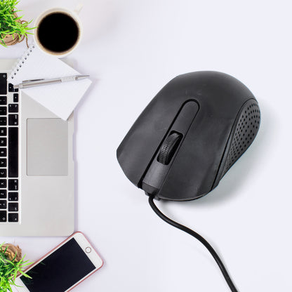 Computer Laptop Wired Optical Mouse M-022 USB Ergonomic 1200 DPI Plug and Play Mouse for PC Desktop Office and Home Use (1 Pc)