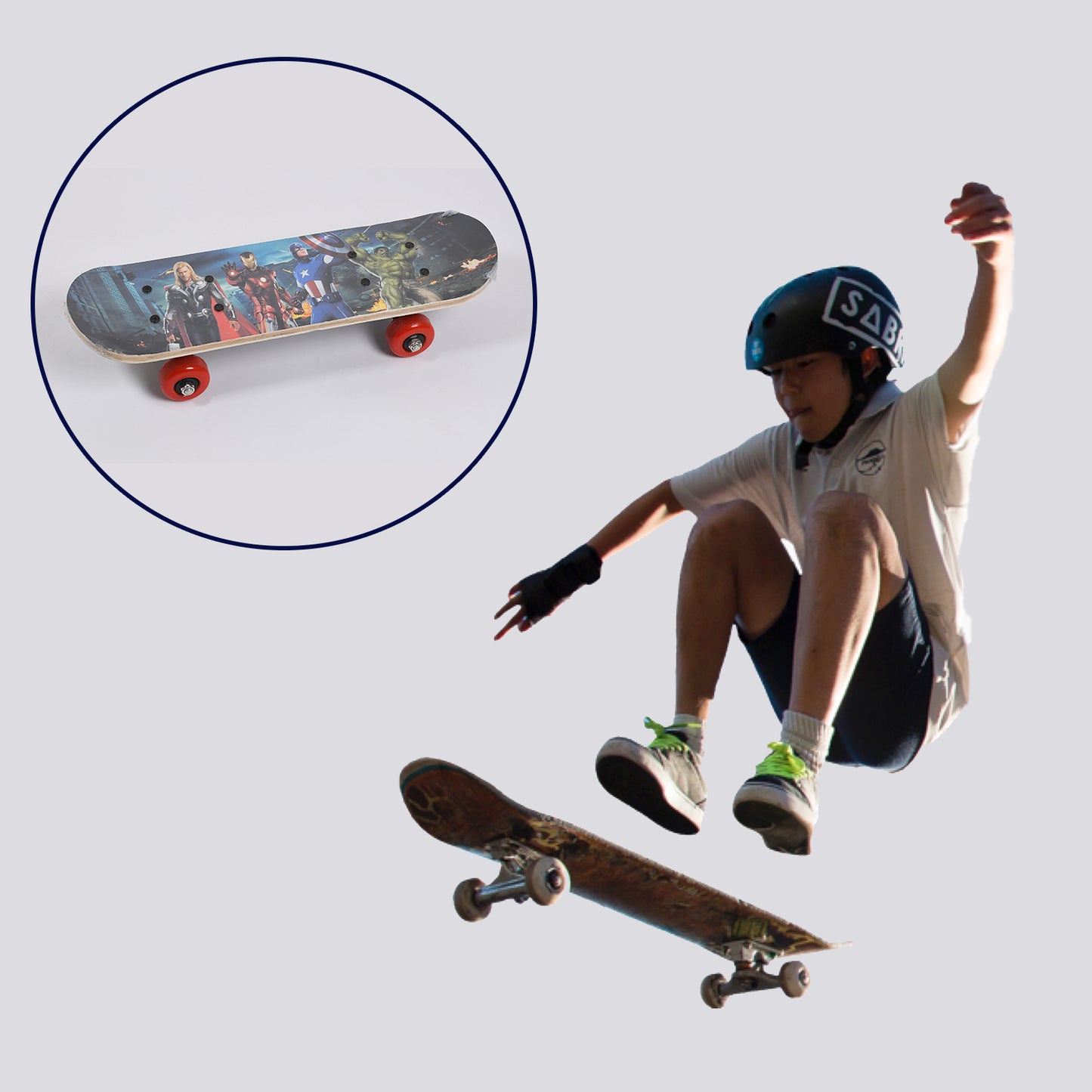 Wooden Mini Skateboard Cruiser Lightweight Skate Board with Smooth Wheels for Kids Beginners Teens and Adults Outdoor Fun Ride and Gift (1 Pc)