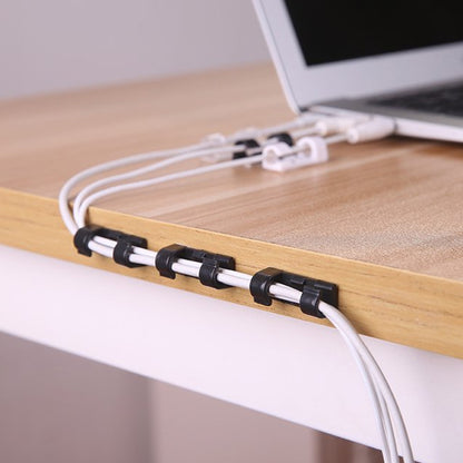 Self Adhesive Cable Clips Wire Organizer Cord Holder Strong Adhesive Cable Management Clips for USB Charging Cables TV Wires Office Home and Car (20 Pcs)