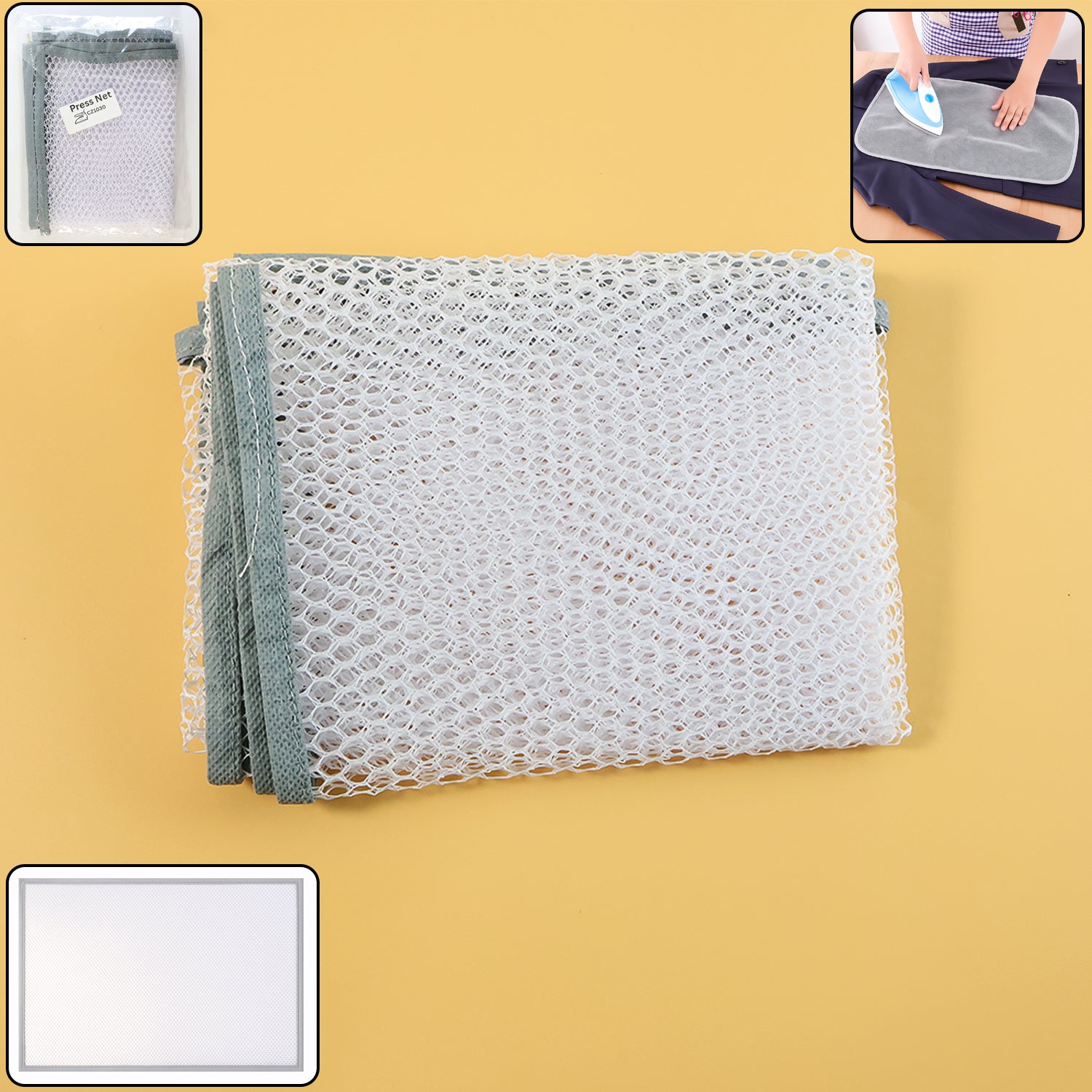 Large Ironing Press Net and Mesh Ironing Protector Cloth | Anti-Scorch, Anti-Shine Heat-Resistant Guard | 67×50 cm