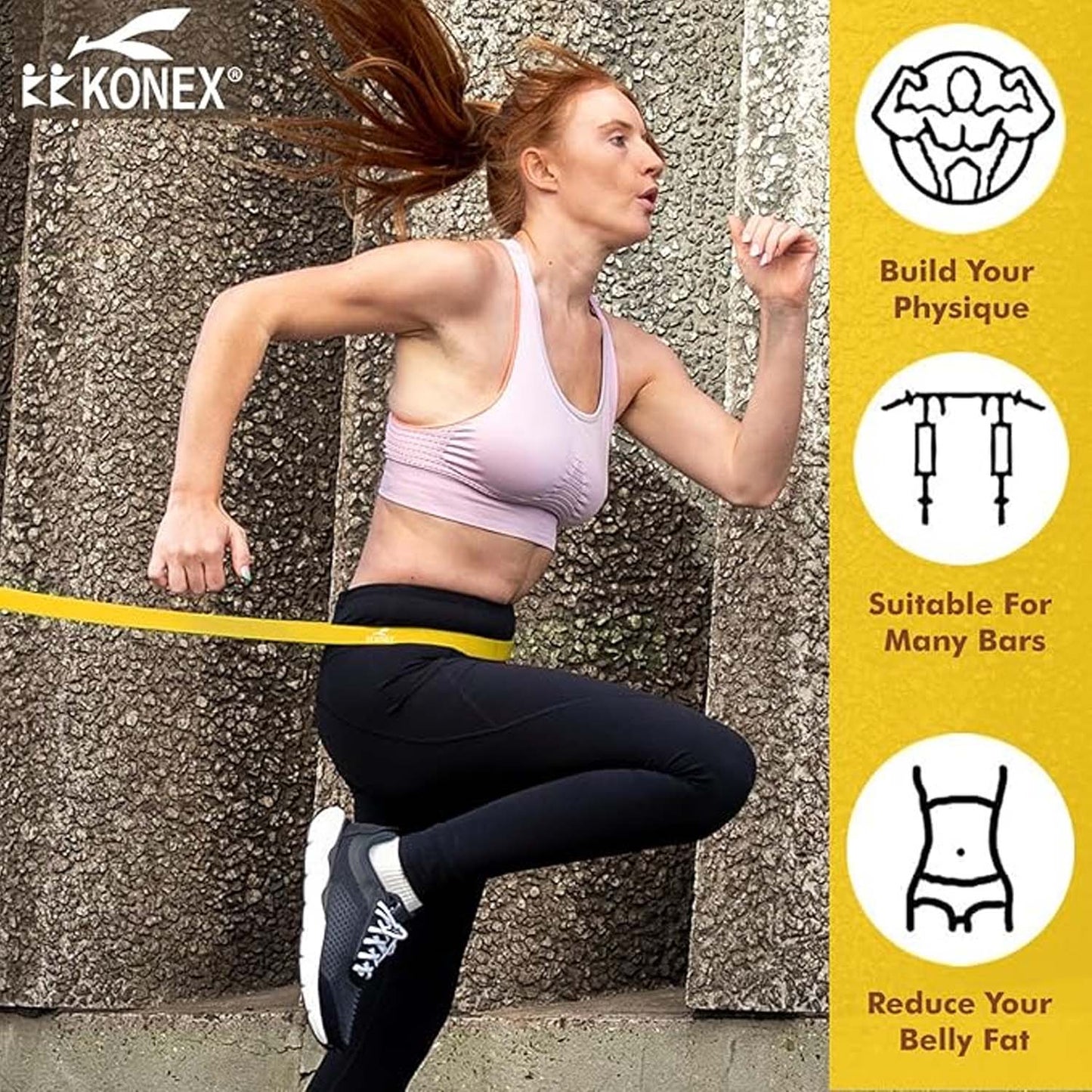 Set of 5 Resistance Loop Exercise Bands – Multi-Level Fitness Rubber Bands for Yoga, Stretching, Strength Training and Full-Body Workouts (5 Pc Set, Color Coded)