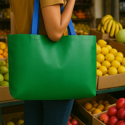 Eco-Friendly Large Reusable Shopping Tote Bag 62 x 44 cm with Strong Shoulder Straps for Grocery, Vegetables, Fruits and Daily Essentials