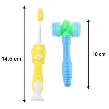 Kids Toothbrush and Hammer Toy Set – Fun and Interactive Oral Care Combo for Kids | Includes Lion-Themed Toothbrush and Colorful Hammer Toy | Perfect for Little Ones