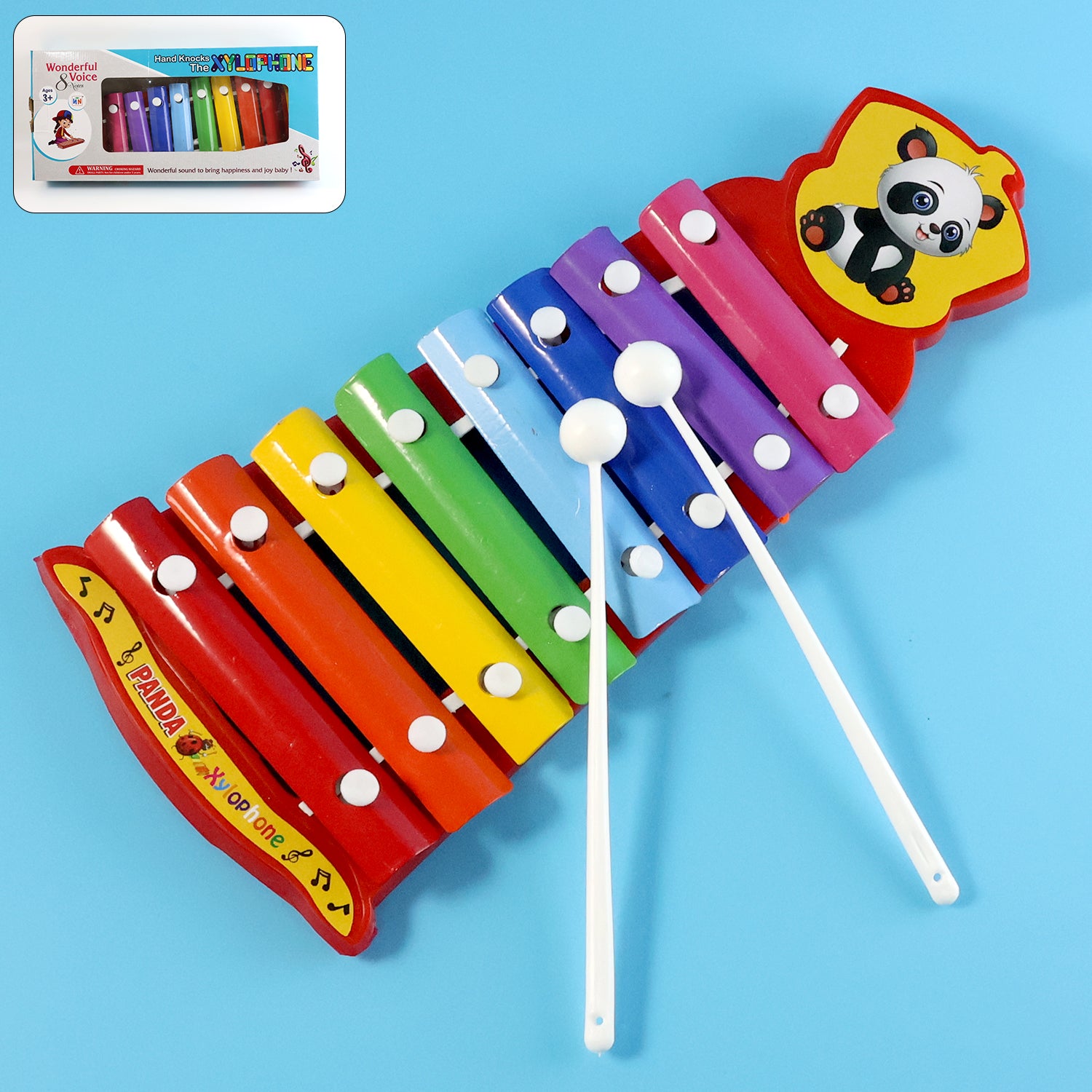 Colorful Kids Musical Xylophone Toy with Dual Mallets | Sound Recognition & Creative Play – Handheld Educational Musical Toy for Children