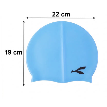 Silicone Swimming Cap Waterproof Stretchable Swim Head Cap for Men Women Kids Pool Training Bathing Hair Protection and Water Sports (1 Pc)