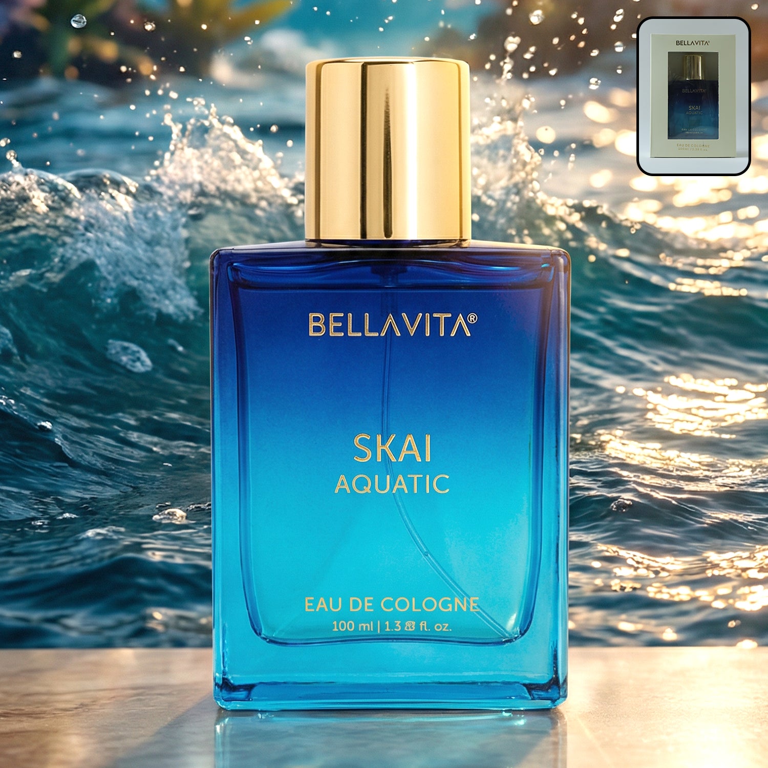 Bellavita Premium Skai Aquatic Eau De Cologne Perfume - 100 Ml