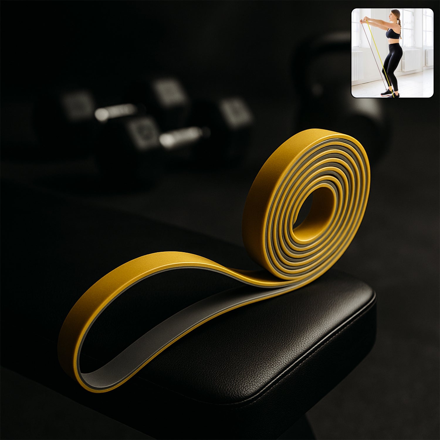 High-Strength Resistance Loop Band for Fitness, Yoga, Strength Training & Full Body Workouts – Heavy-Duty Elastic Power Band (2080mm x 22mm) | 1 Pc