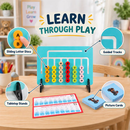 2 In 1 Abc And Maths Activity Board With Sliding Letters For Learning (22x18 Cm)