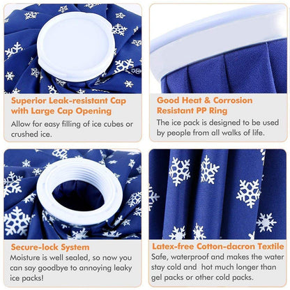 Reusable Pain Relief Ice Bag for Cold Therapy – Leakproof Fabric Ice Compress Bag for Joint, Muscle and Sports Recovery (1 Pc)