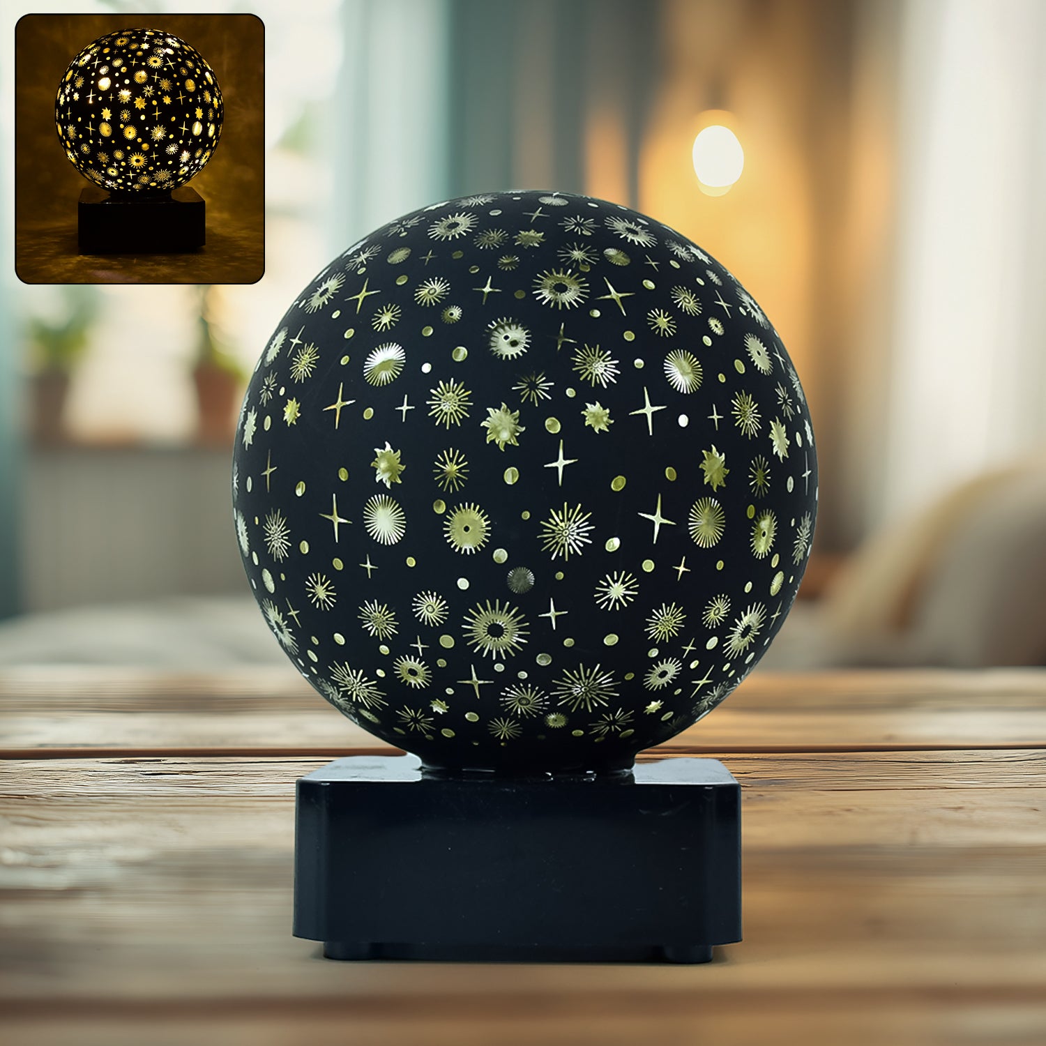 Starry Sky LED Projector Night Lamp Galaxy Star and Moon Projection Light for Bedroom Kids Room Party Decor and Gifts White Box Packaging