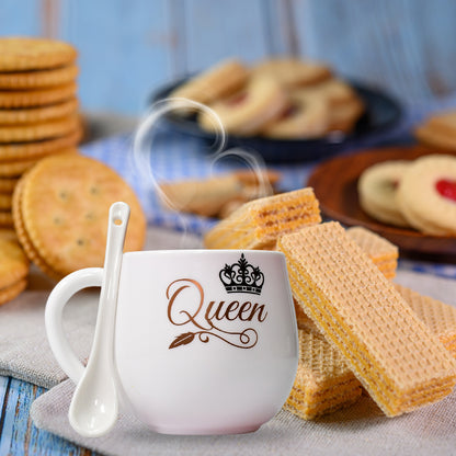 Multi Design Ceramic Coffee Mug with Spoon and Gift Box Packing Microwave Safe Tea and Coffee Mug for Gifting