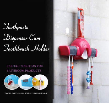Automatic Push Toothpaste Dispenser and Wall Mounted Toothpaste Squeezer – Hands-Free Bathroom Organizer