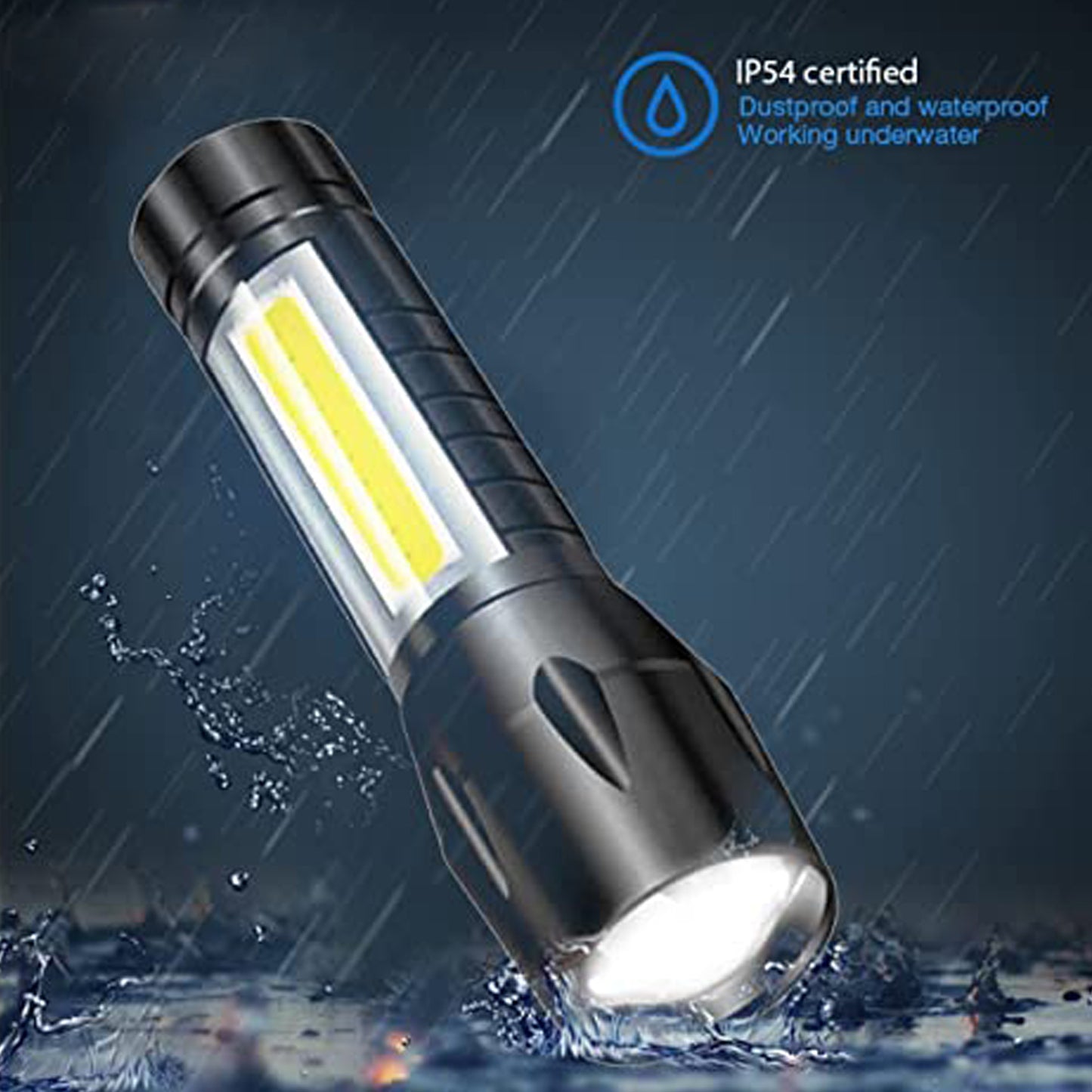 Mini Search Rechargeable Led Long Range Flashlight Emergency Light Torch
