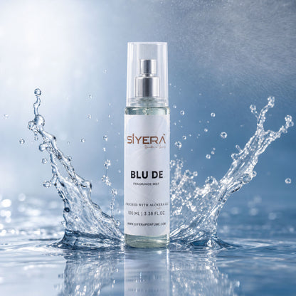 Blu De Fragrance Mist Body Spray for Men and Women, Long Lasting Aloe Vera Enriched Daily Wear Body Mist, 100 ml