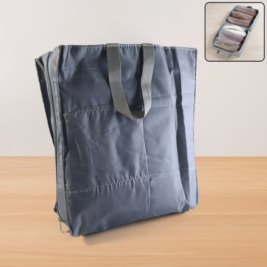 Travel Shoe Storage Bag with Zipper Closure and Carry Handle – Foldable Waterproof Shoe Organizer for 3 Pairs of Footwear – Compact Dustproof Shoe Carrying Bag for Travel and Home Use
