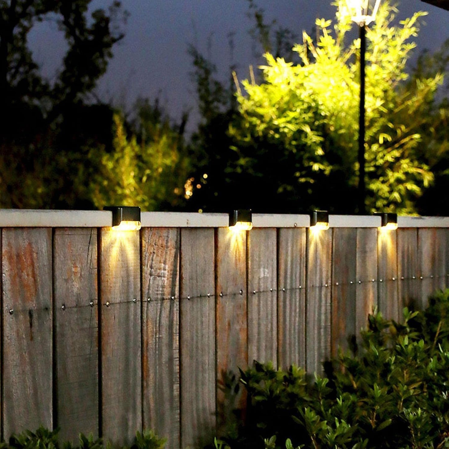 Solar Decorative Lights Outdoor – Waterproof Garden Step & Fence Lights (4 Pc Set)