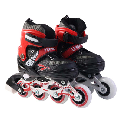 Professional Adjustable Inline Skates for Kids and Adults High Speed Roller Skating Shoes with Safety Straps PU Wheels and Aluminum Frame for Outdoor Sports Fitness and Recreation (Medium Size)