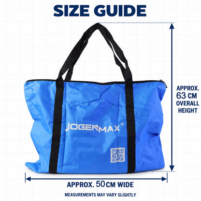 Multipurpose Foldable Carry Bag with Zipper, Reusable Woven Storage Bag with Webbing Handles for Clothes, Blankets, Towels, Household and Travel