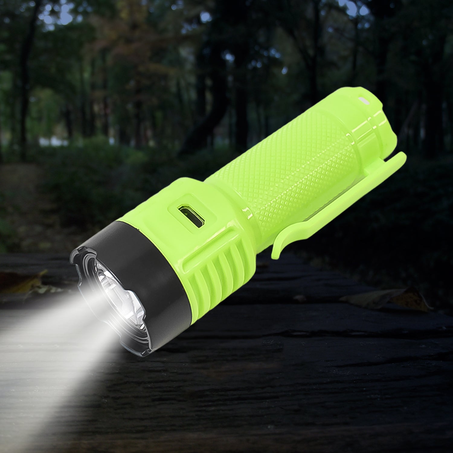 4 Modes Super Bright LED Torch USB Rechargeable High Lumen Flashlight with Magnetic Base for Camping Hiking and Emergency Use (1 Pc)