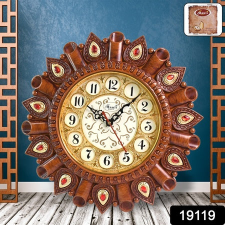 Premium Designer Analog Wall Clock Silent Quartz Battery Operated Decorative Wall Clock for Living Room, Bedroom, Hall, Office and Home Décor (1 Pc)