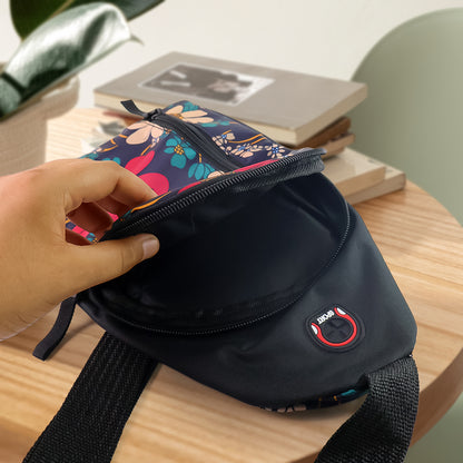 Unisex Waterproof USB Charging Crossbody Sling Bag with Earphone Port and Adjustable Shoulder Strap
